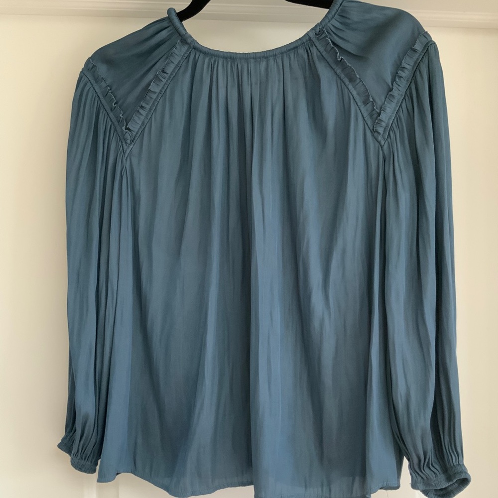 CURRENT AIR Round Neck Ruffled Top - Picture 6 of 11